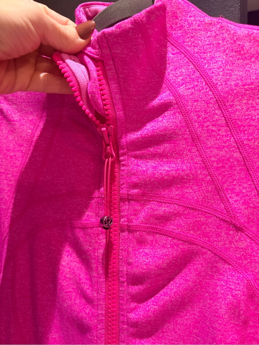 Lululemon Define Jacket Hot Pink/Pink Zipper Good/Excellent Size 8 - Picture 6 of 7